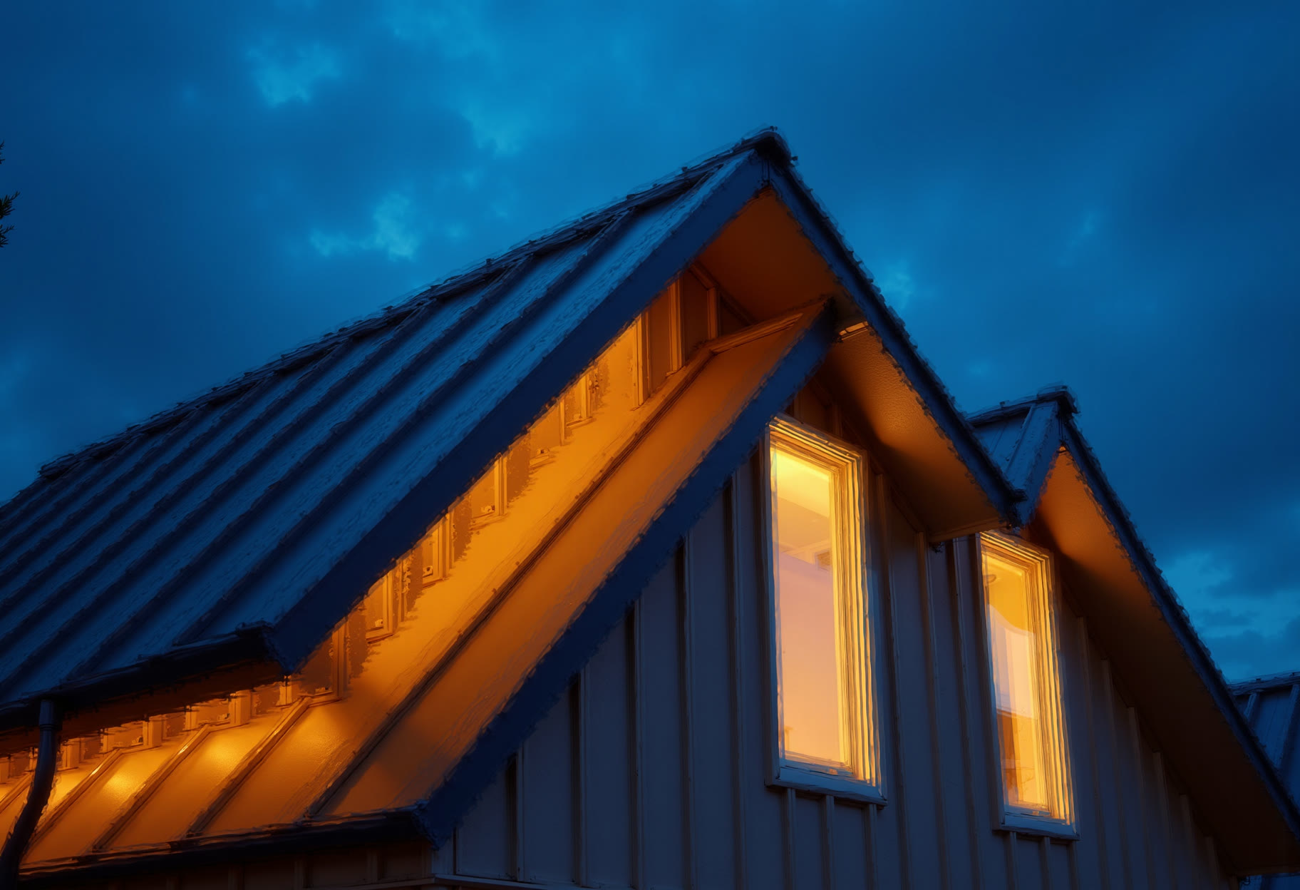 Standing-seam metal roof