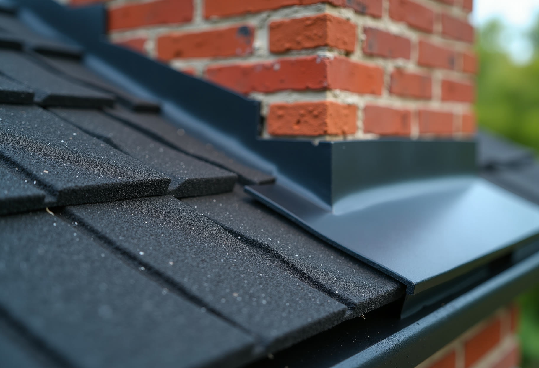 Chimney flashing detail